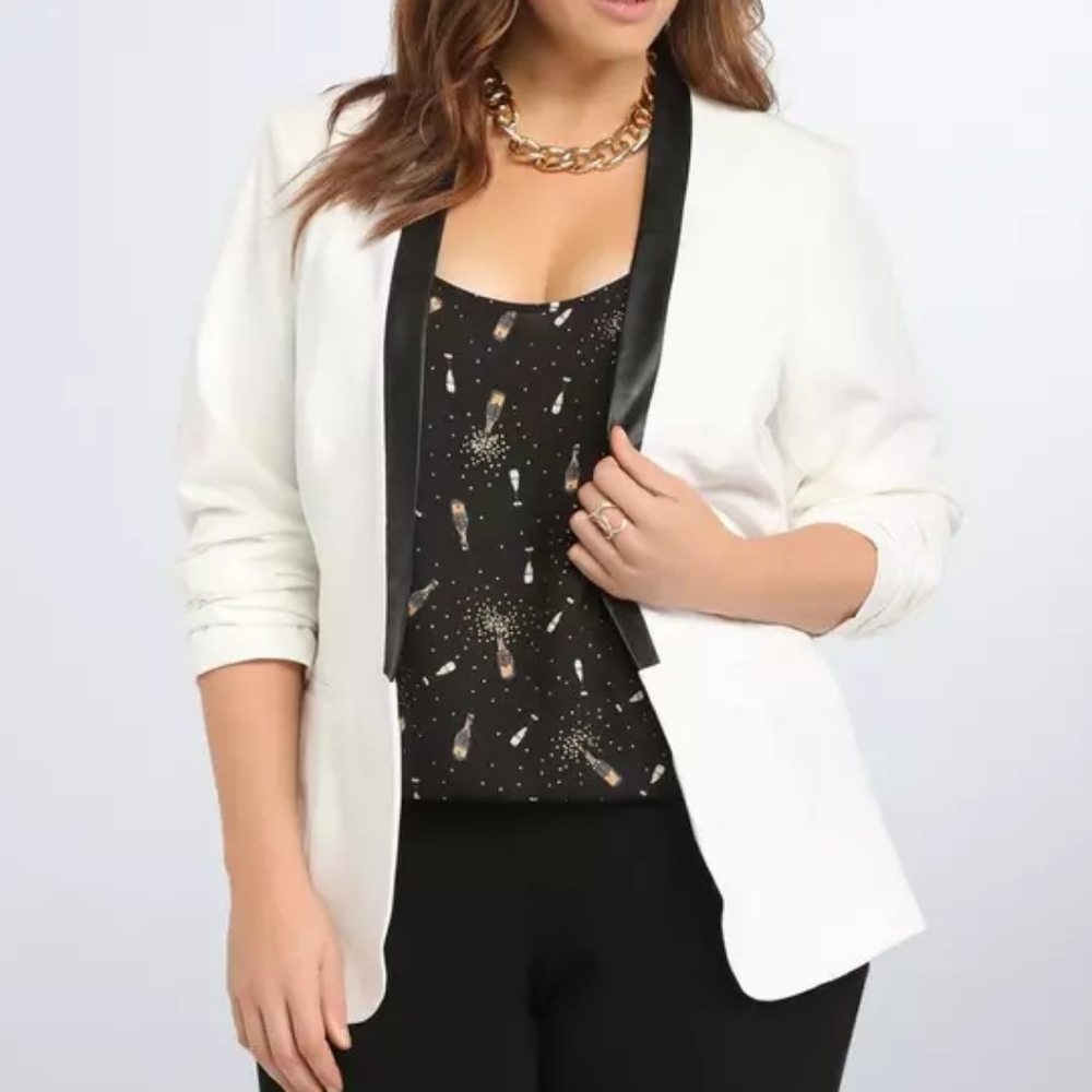 Torrid Blazer Jacket with Black Lapel